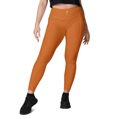 Orange Chaitanya Pocket Leggings