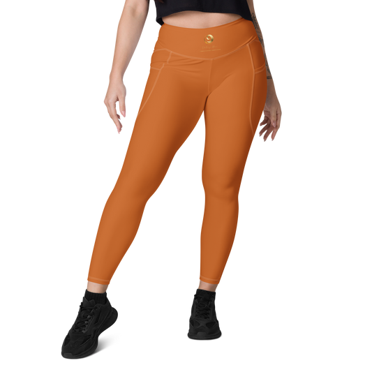 Orange Chaitanya Pocket Leggings